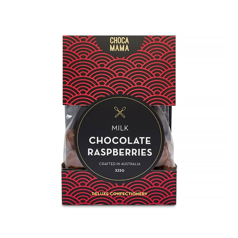 Chocamama Milk Chocolate Raspberries 325g