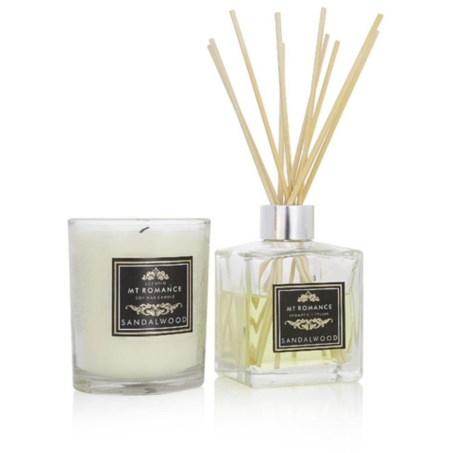 Sandalwood Reed Diffuser and Candle Set
