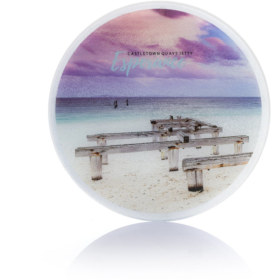 Glass Chopping Board - Castletown Jetty - Printed in Esperance