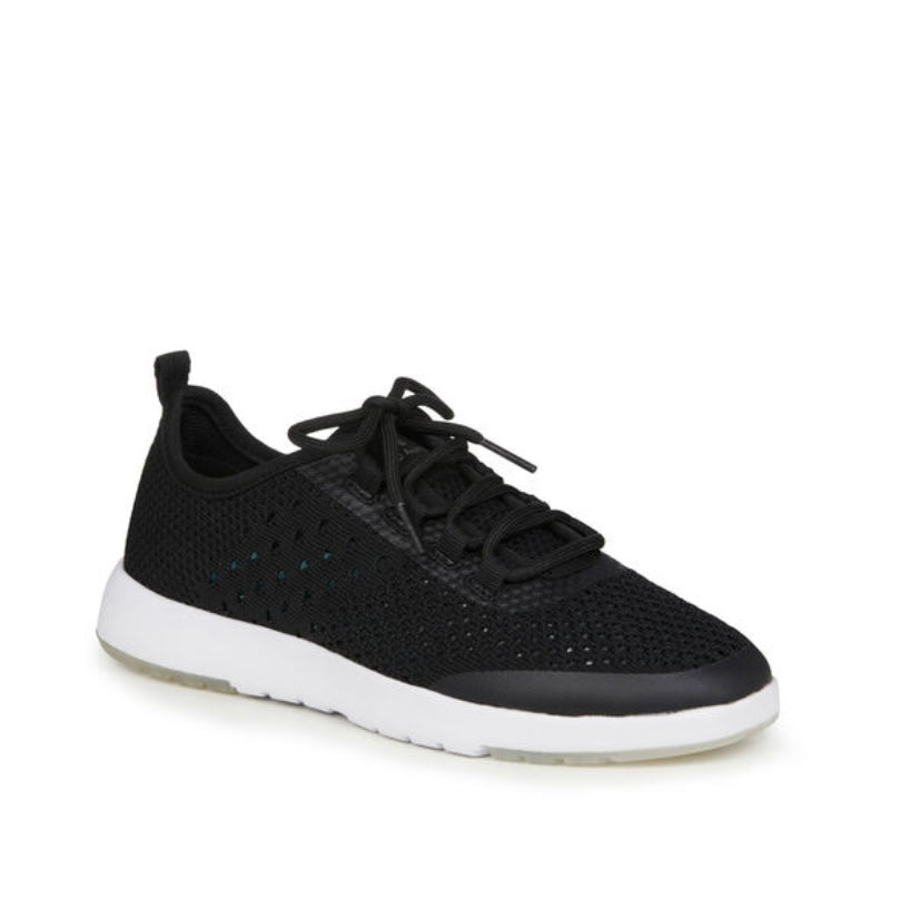 Emu Australia black Miki wool mesh sneaker with black laces side view