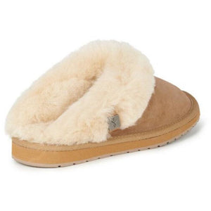 Emu Australia Platinum Eden wool lined sheepskin slide-on slippers chestnut colour