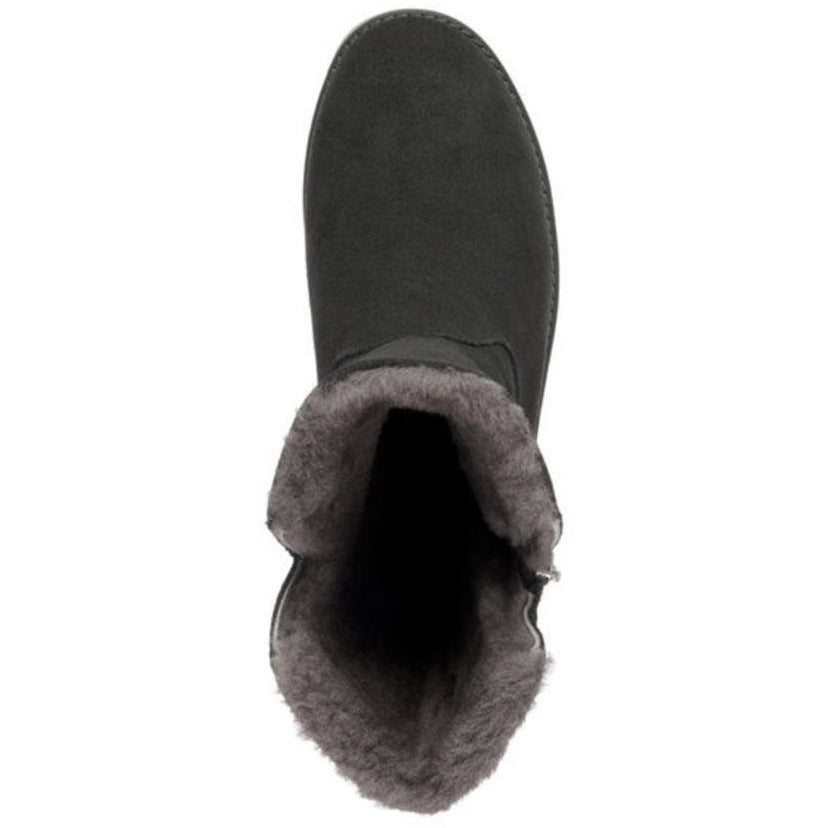 Emu Gravelly waterproof sheepskin boots with side zip in dark grey colour