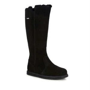 Emu Moonta tall waterproof sheepskin winter boots black colour side 
