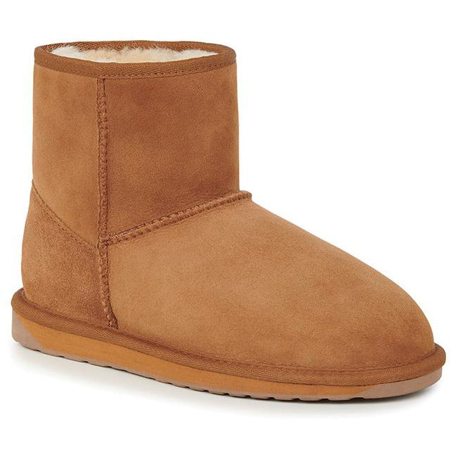 Emu Australian made Platinum Stinger Mini Sheepskin ugg Boot Ankle Height in Chestnut