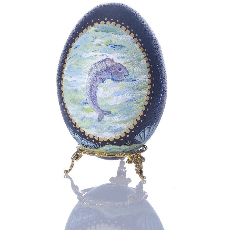 Ocean Fun | Hand Painted Emu Egg #61