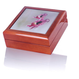 Jewellery/Keepsake Box - Zebra Orchids