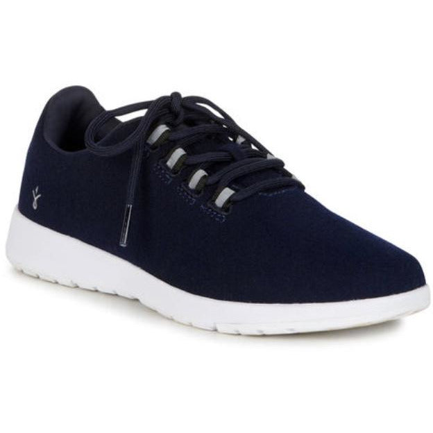 Emu Australia Barkly wool sneaker in midnight blue with dark blue laces and a white sole