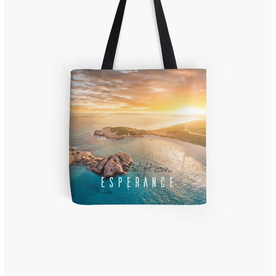Twilight Cove Aerial Sunset | Tote Bag | Beach Bag | Shopping Bag